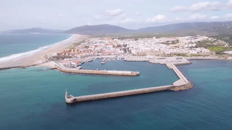 Tarifa, at the junction between the Atlantic Ocean and the Mediterranean Sea, is reputedly the windiest place in Europe and is a magnet for young surfers and silver surfers alike.